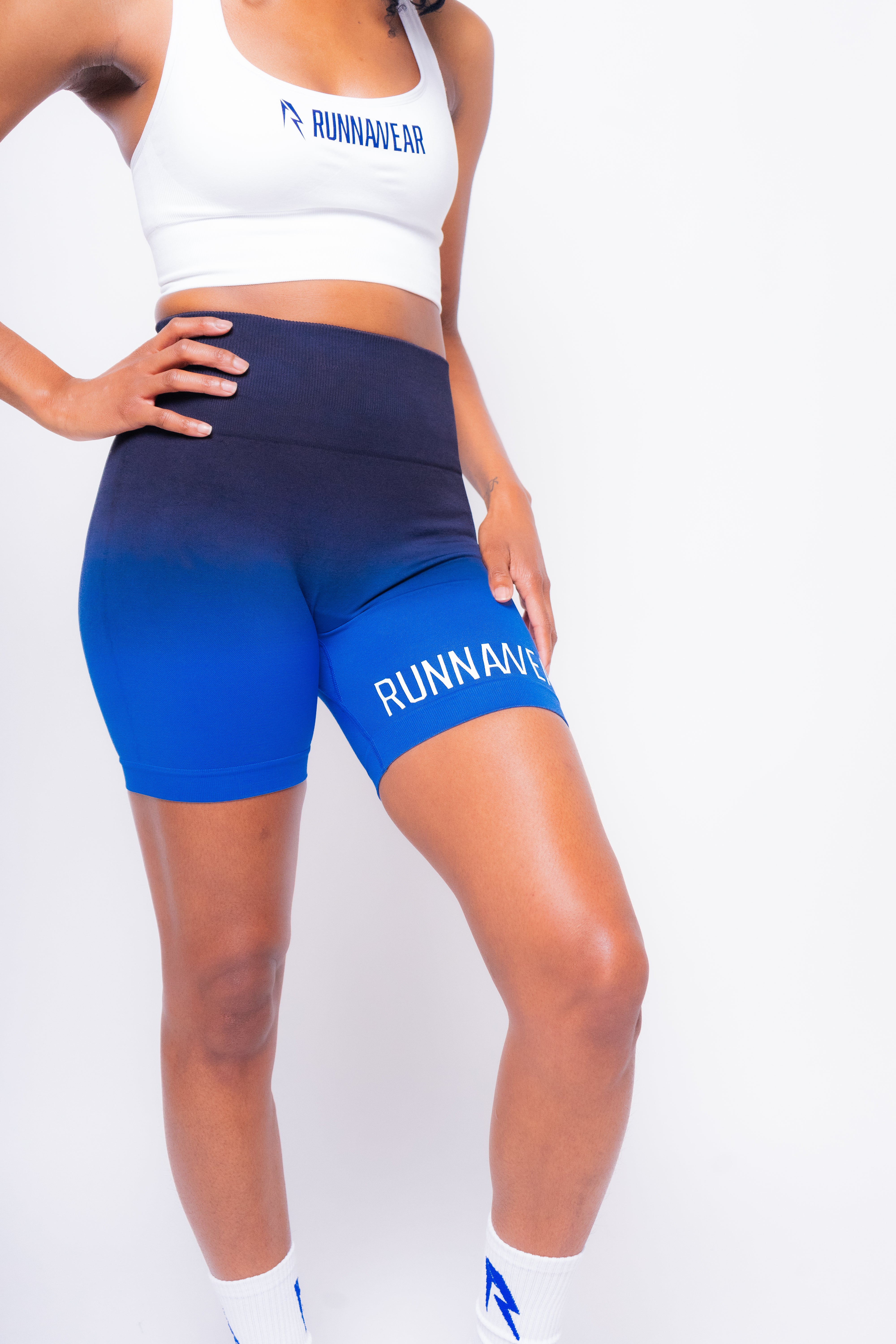 Blue Faint Biker Shorts – RunnaWear